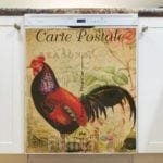 Carte Postale Vintage Rooster #2 Dishwasher Magnet