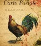 Carte Postale Vintage Rooster #3 Garden Flag