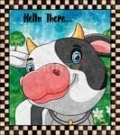 Cute Smiling Cow Garden Flag