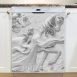 White Horse and Princess Dishwasher Magnet