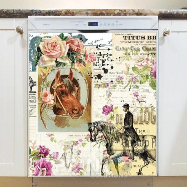 Vintage Kentucky Derby Shabby Chic Design #1 Dishwasher Magnet