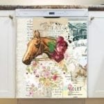 Vintage Kentucky Derby Shabby Chic Design #2 Dishwasher Magnet