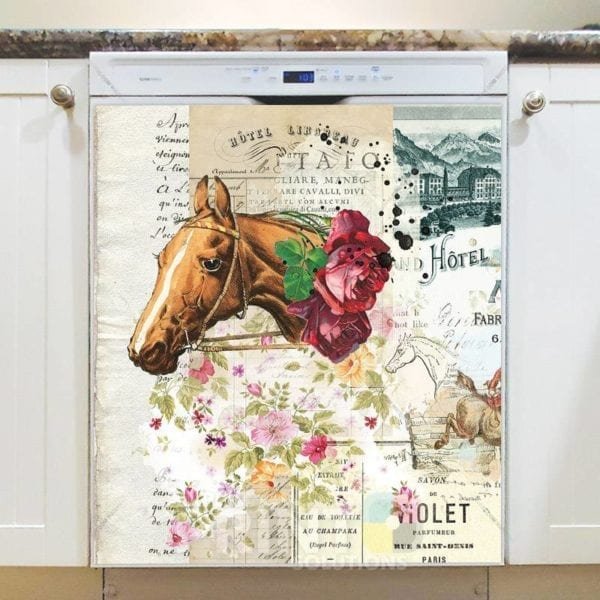 Vintage Kentucky Derby Shabby Chic Design #2 Dishwasher Magnet