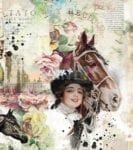 Vintage Kentucky Derby Shabby Chic Design #5 Garden Flag