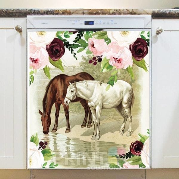 Vintage Kentucky Derby Shabby Chic Design #6 Dishwasher Magnet