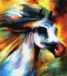 4688-abstract-horse Abstract Horse Garden Flag