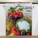 Vintage Retro Vegetable and Fruit Label #3 Dishwasher Magnet