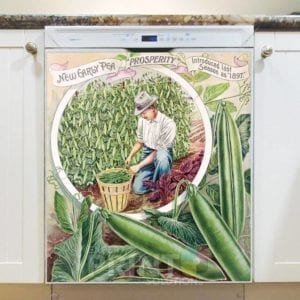 Vintage Retro Vegetable and Fruit Label #4 Dishwasher Magnet