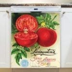 Vintage Retro Vegetable and Fruit Label #6 Dishwasher Magnet