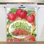 Vintage Retro Vegetable and Fruit Label #17 Dishwasher Magnet