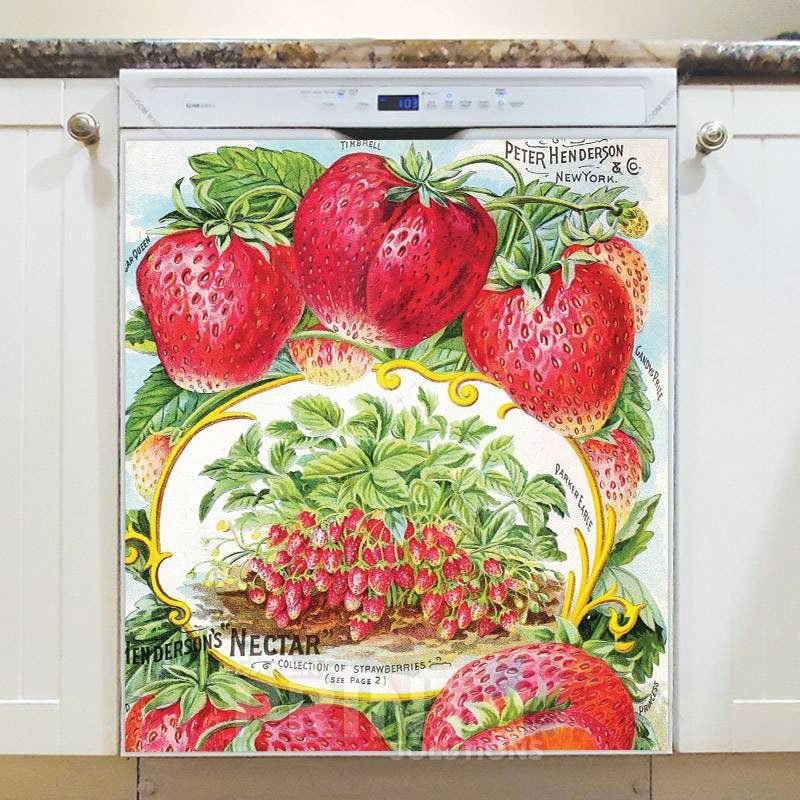 Vintage Retro Vegetable and Fruit Label #17 Dishwasher Magnet