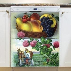 Vintage Retro Vegetable and Fruit Label #19 Dishwasher Magnet
