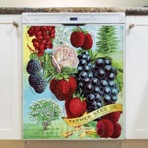 Vintage Retro Vegetable and Fruit Label #21 Dishwasher Magnet