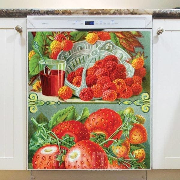 Vintage Retro Vegetable and Fruit Label #27 Dishwasher Magnet