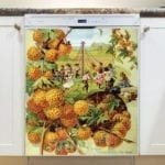 Vintage Retro Vegetable and Fruit Label #30 Dishwasher Magnet