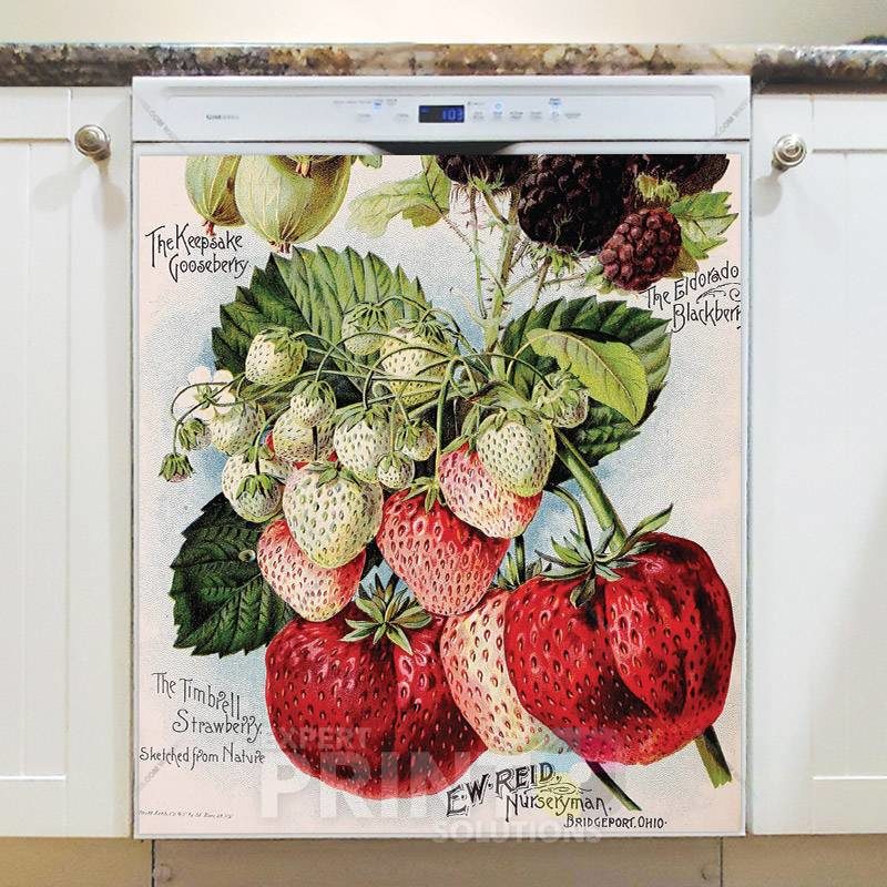 Vintage Retro Vegetable and Fruit Label #33 Dishwasher Magnet