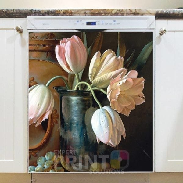 Tulis in a Vase Dishwasher Magnet