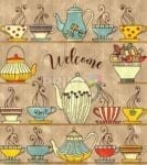 Colorful Teacups Garden Flag