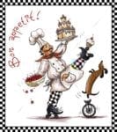 4824-cute-french-chef-with-a-dachshund-1 Cute French Chef with a Dachshund #1 Garden Flag