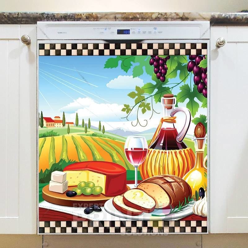 Picnic in Tuscany Dishwasher Magnet