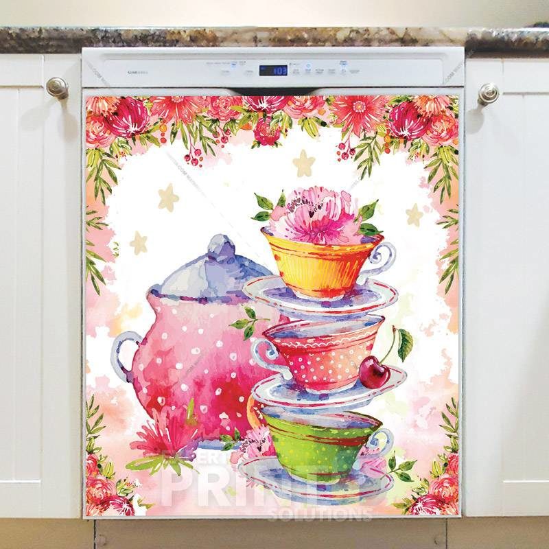 Afternoon Tea Design #3 Dishwasher Magnet