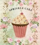 Vintage Cupcake Design #1 Garden Flag