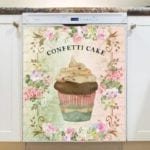 Vintage Cupcake Design #4 Dishwasher Magnet