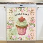 Vintage Cupcake Design #7 Dishwasher Magnet