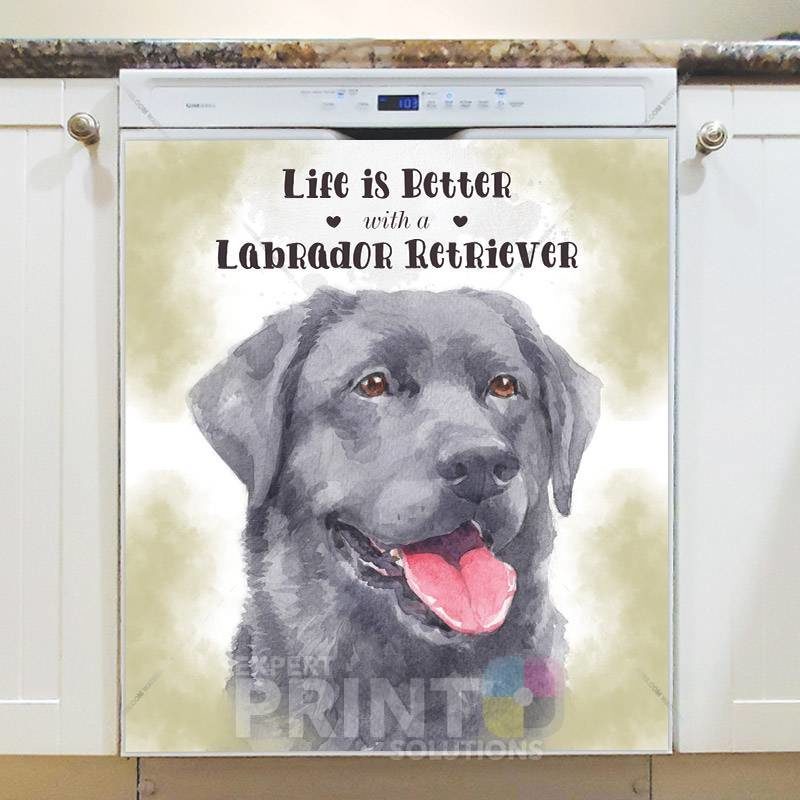 Life is Better with a Labrador Dishwasher Magnet