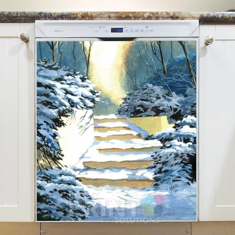 Winter Garden Staircase Dishwasher Magnet