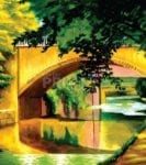 Canal in Amsterdam Garden Flag