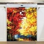 Colorful Autumn Trees Dishwasher Magnet