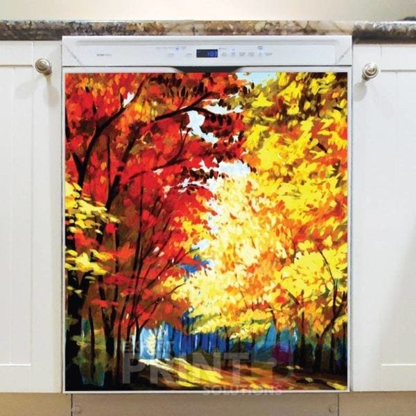 Colorful Autumn Trees Dishwasher Magnet