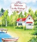 4987-little-cottage-by-the-lake-1 Little Cottage By the Lake #1 Garden Flag