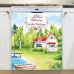 4987-little-cottage-by-the-lake-1-dishwasher-magnet Little Cottage By the Lake #1 Dishwasher Magnet