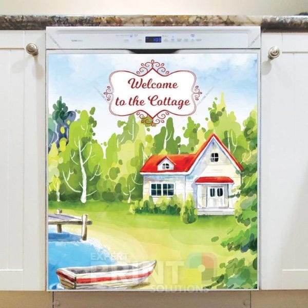 4987-little-cottage-by-the-lake-1-dishwasher-magnet Little Cottage By the Lake #1 Dishwasher Magnet