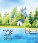 4988-little-cottage-by-the-lake-2 Little Cottage By the Lake #2 Garden Flag