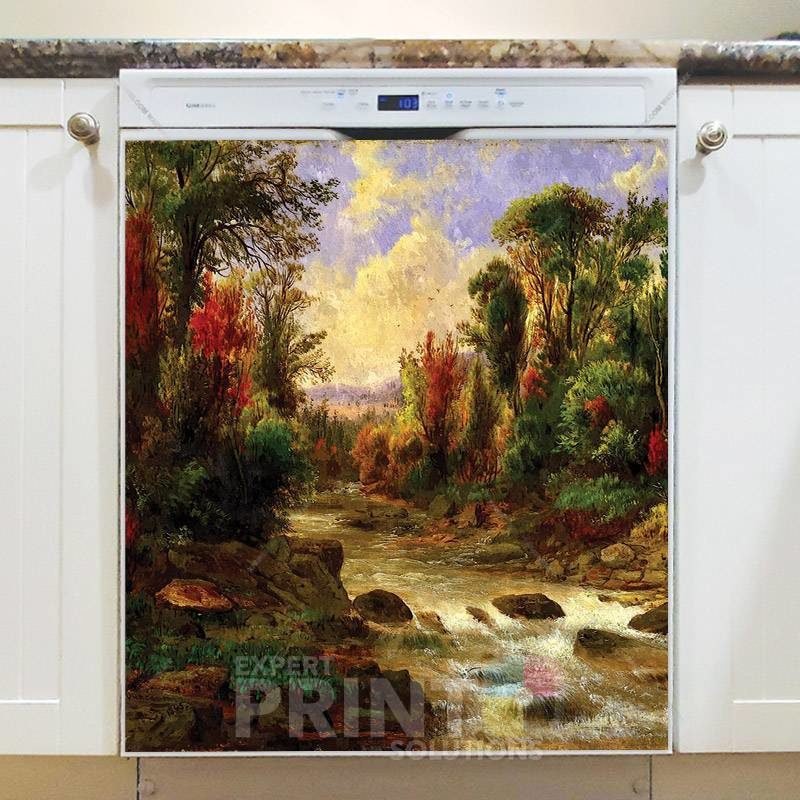 Beautiful Autumn River Dishwasher Magnet