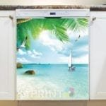 Tropical Paradise Beach #2 Dishwasher Magnet