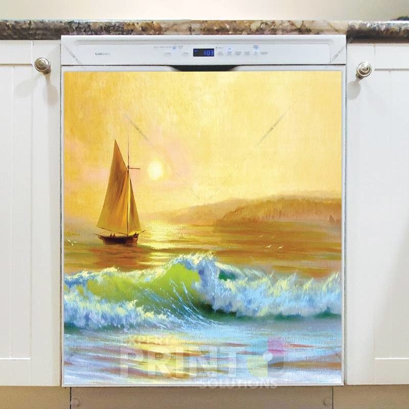 Sunset Sailboat Dishwasher Magnet