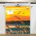 Sunset Over the Lake Dishwasher Magnet