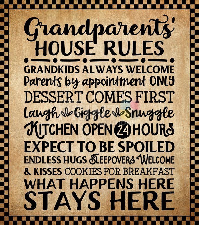 Grandparents House Rules Dishwasher Magnet - Expert Print Solutions