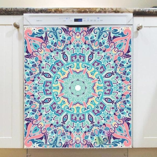 Bohemian Folk Art Ethnic Mandala Design #1 Dishwasher Magnet