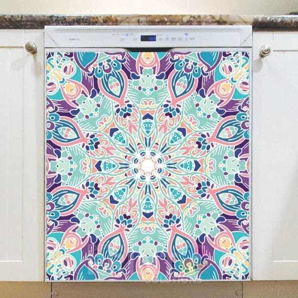 Bohemian Folk Art Ethnic Mandala Design #2 Dishwasher Magnet