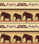 Bohemian Folk Art African Elephants Patchwork Pattern #1 Garden Flag