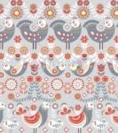 Scandinavian Folk Art Birds Design #3 Garden Flag