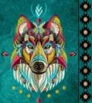 Beautiful Native Wolf Head Garden Flag