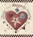 Raggedy Heart Garden Flag