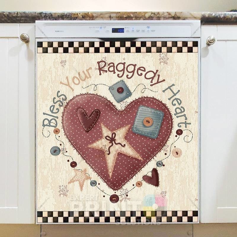 Raggedy Heart Dishwasher Magnet