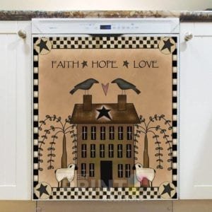 Faith Hope Love Saltbox House Dishwasher Magnet